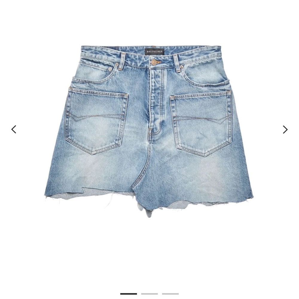 BALENCIAGA Cut-up Denim Mini Skirt